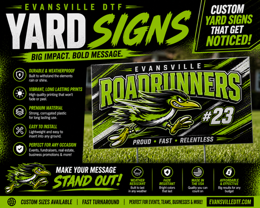 Custom YARD SIGNS Qty 10 with Stakes
